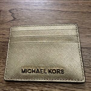 Michael Kors Metallic Gold Card Holder